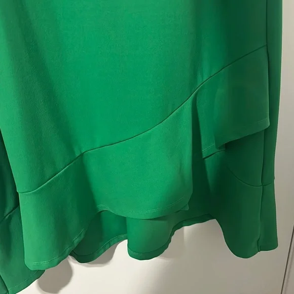 Adrienne Vittadini Green Long Sleeve Wrap Dress with Tie Front - Picture 4 of 8